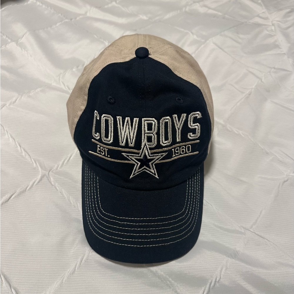 NFL Cowboys Two-Tone Navy and Tan Baseball Cap